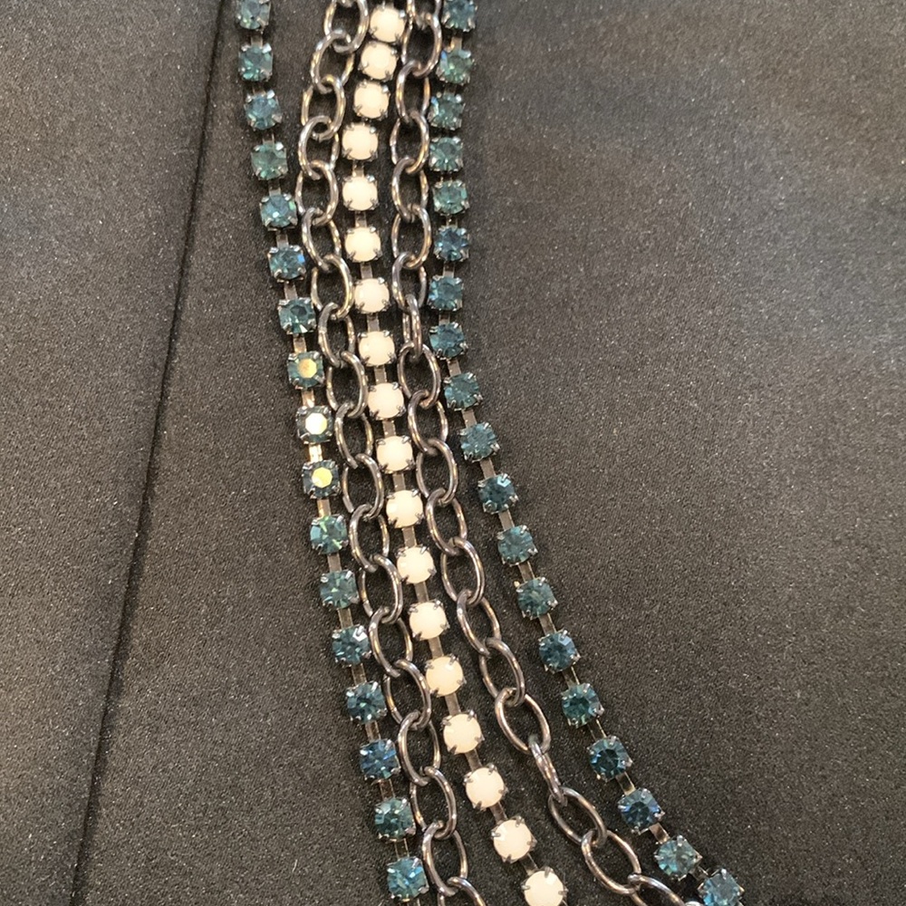 Kenneth Jay Lane Multi-Color Rhinestone Statement Necklace - Picture 8 of 15
